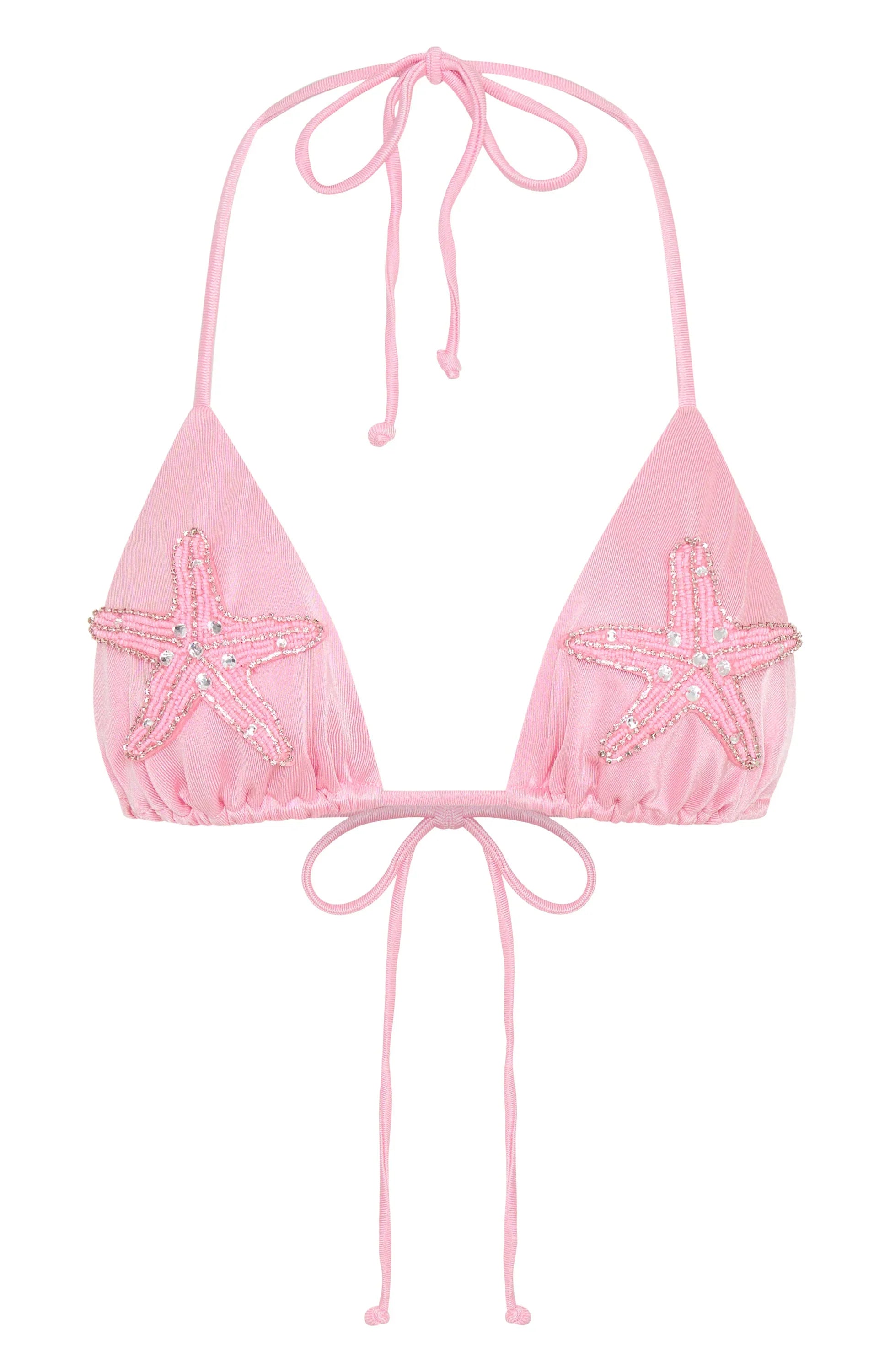 Starry Shores Bikini Top Blush Pink