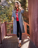 Sleigh Path Herringbone Duster Coat