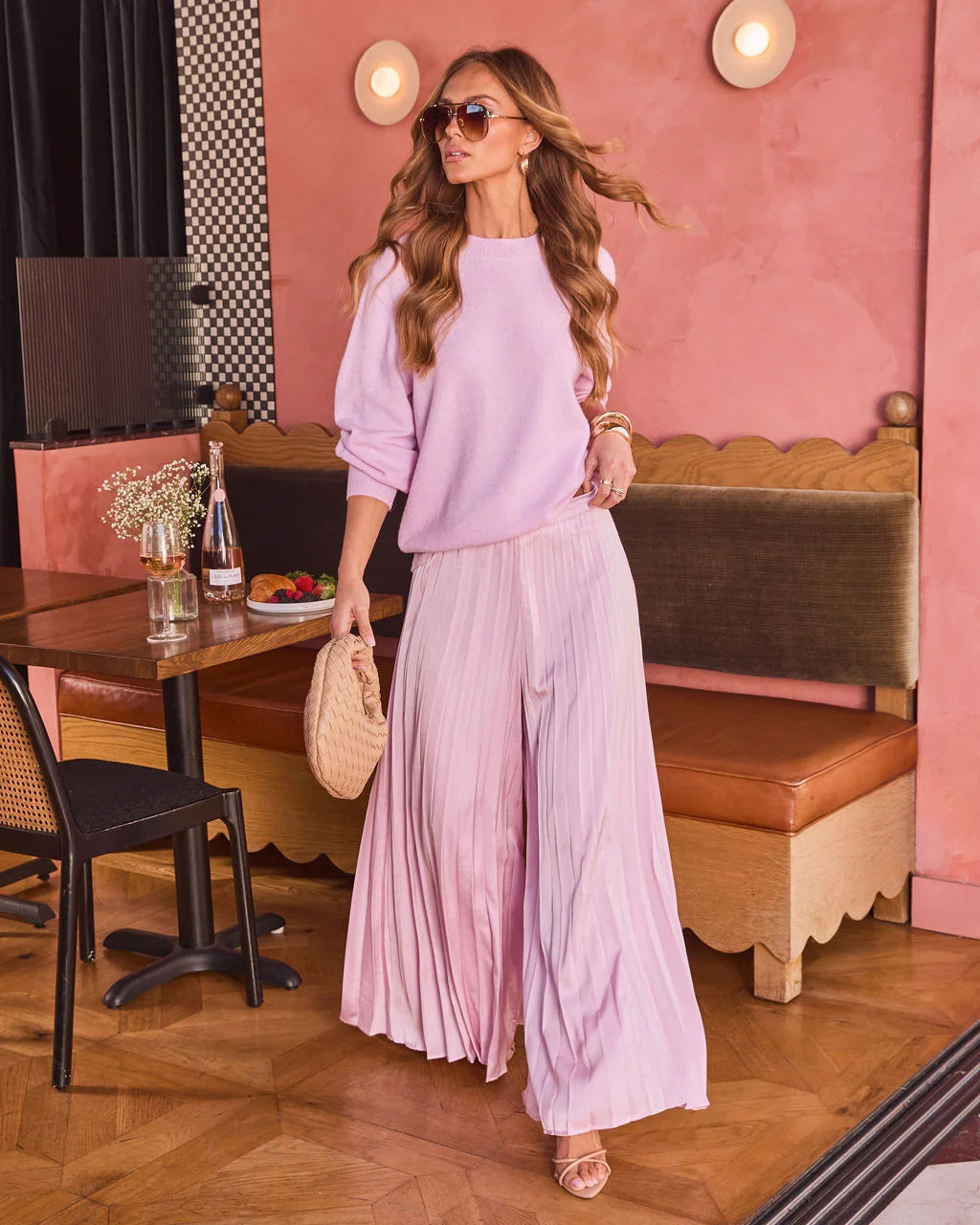 Soft Sway Pleated Wide Leg Pants