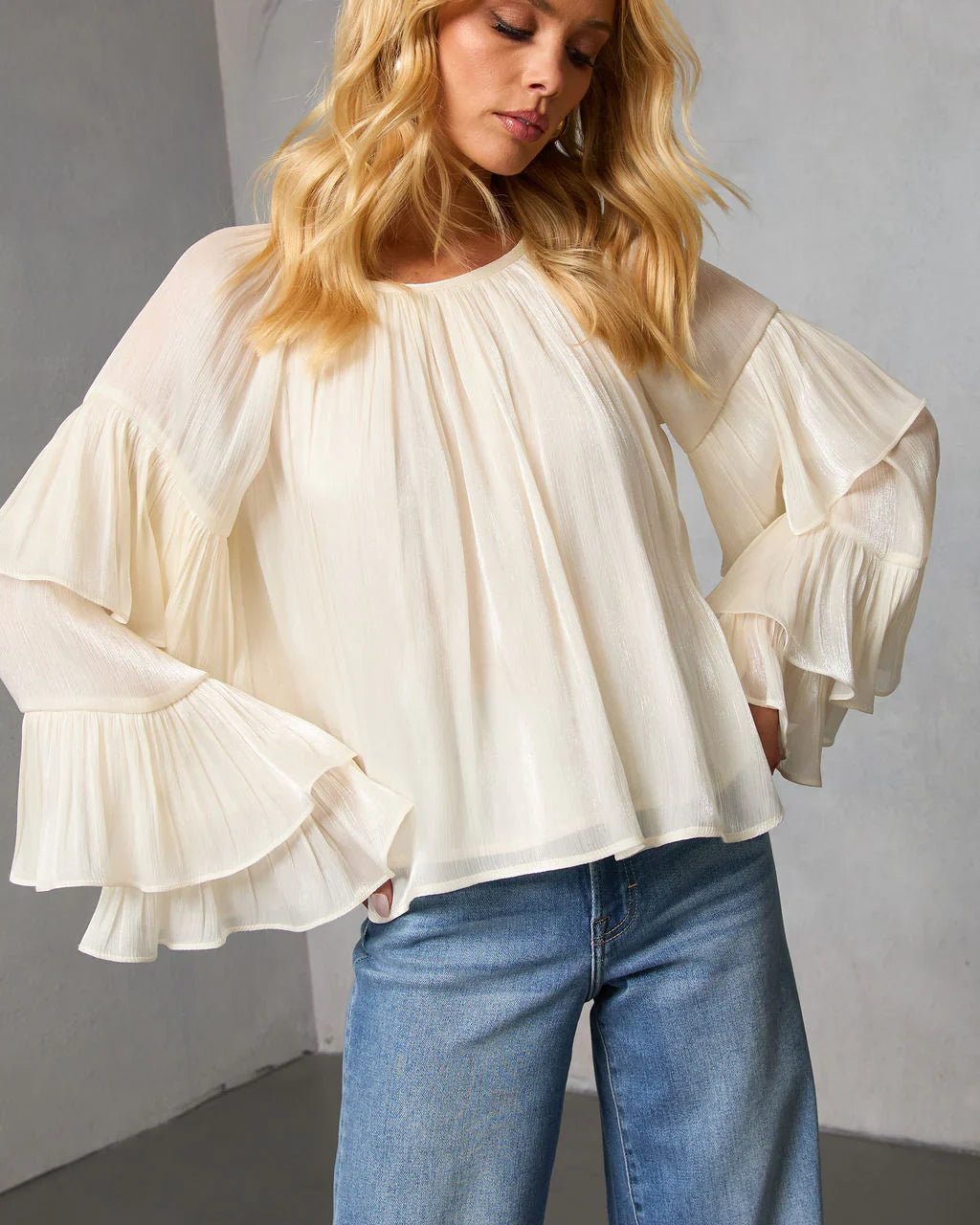 Morgen Tiered Ruffle Blouse