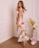 Clear Skies Tiered Floral Maxi Dress