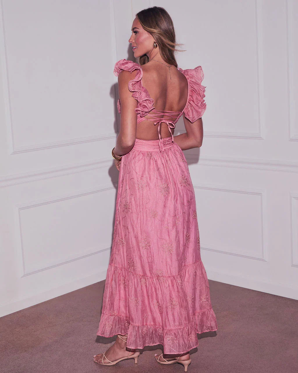 Lovers Summer Ruffle Organza Maxi Dress