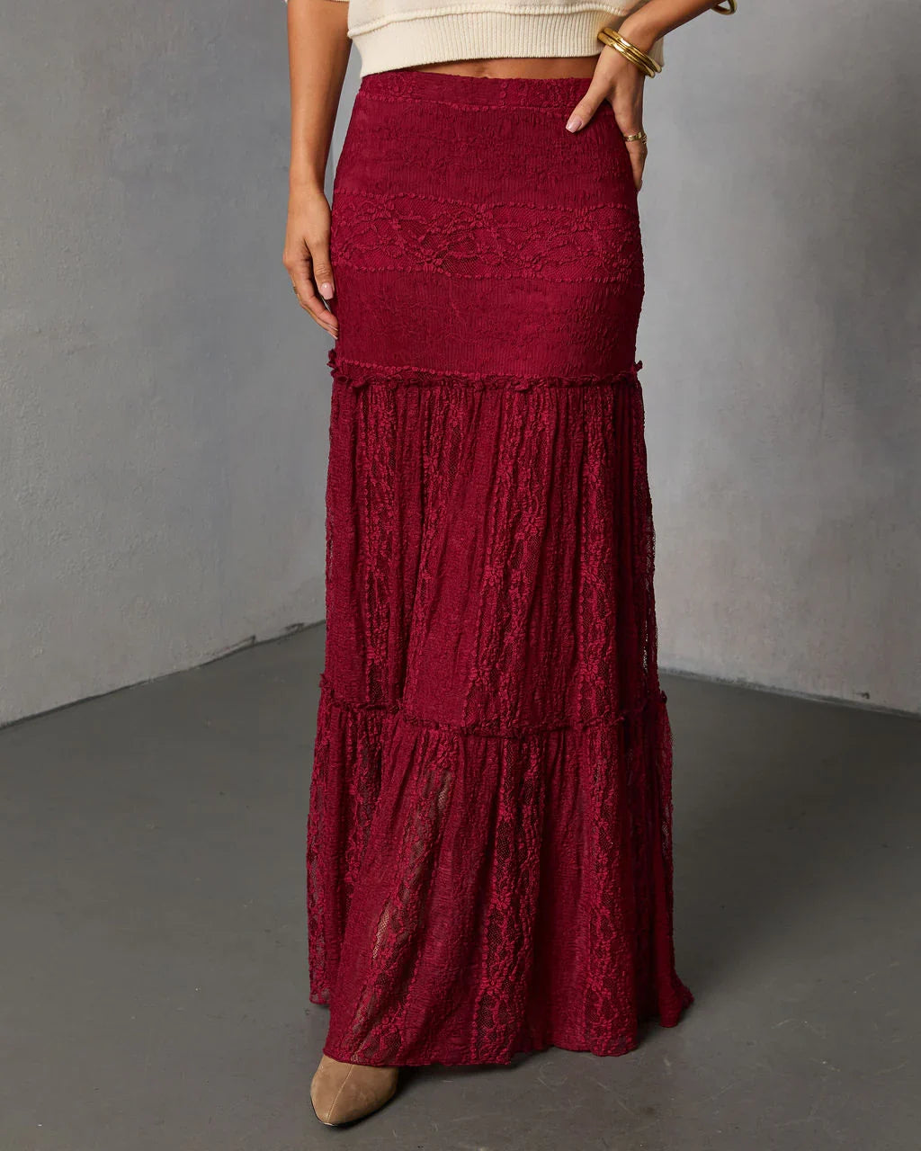 Alene Lace Maxi Skirt