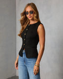 Stefaney Buttoned Vest Top