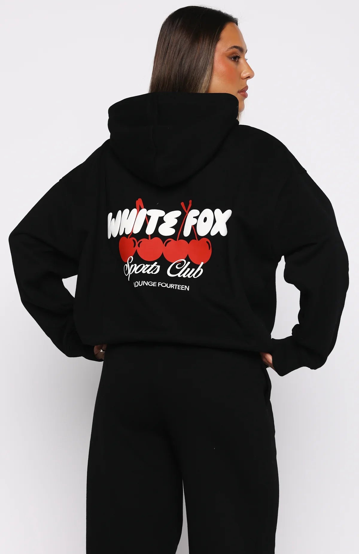 Club 14 Cassie Boxy Hoodie Black