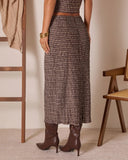 Haylow Plaid Midi Skirt
