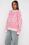 Arctic Fire Knit Sweater Baby Pink