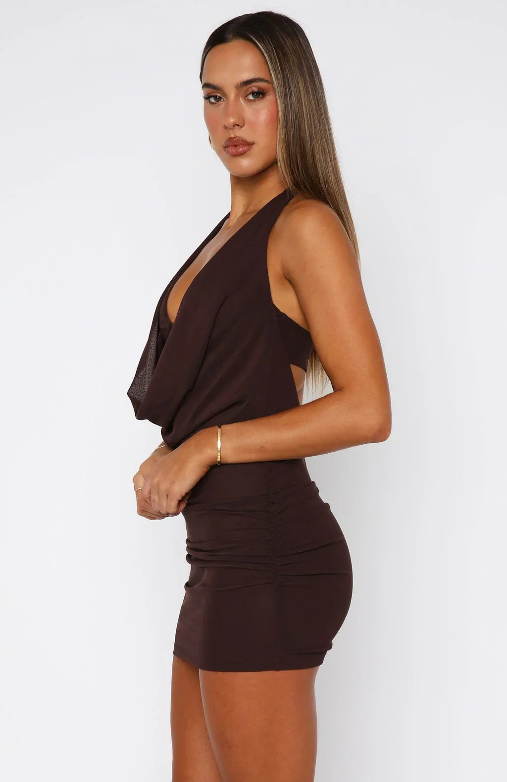Better Than Revenge Mini Dress Chocolate