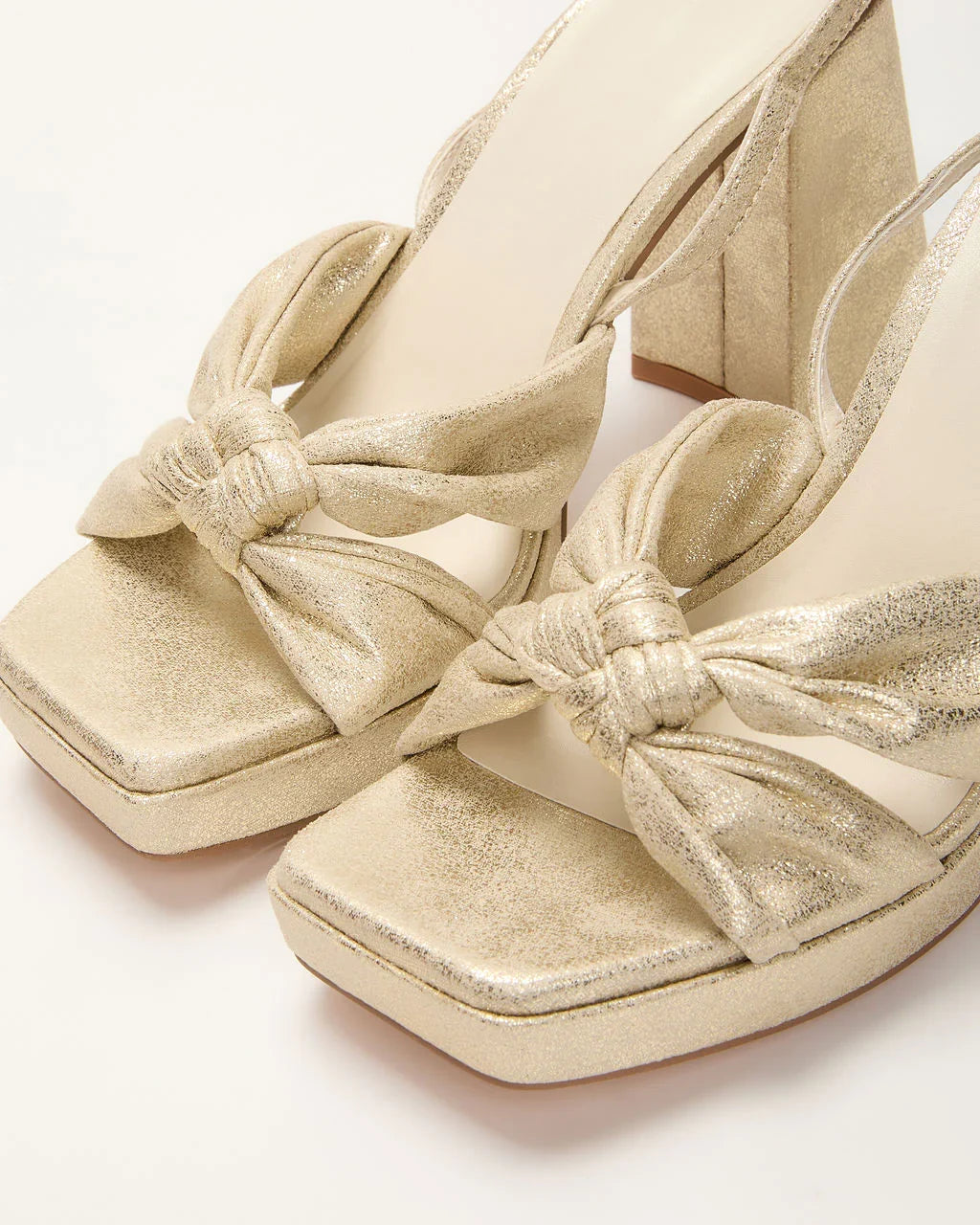 Fairydust Metallic Twist Front Heels