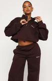 Test Drive Boxy Quarter Zip Sweater Chocolate