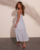 Ameliah Striped Floral Maxi Dress