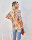 Camille Striped Woven Button Down Top