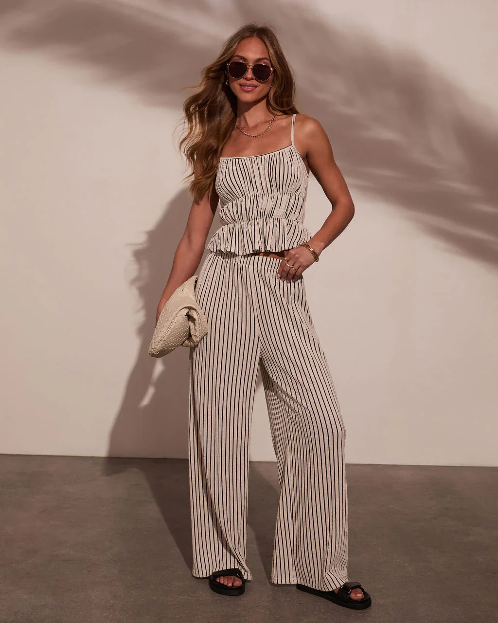 Mystic Wanderer Striped Wide Leg Pants