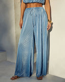 Resort Stay Plisse Wide Leg Pants