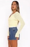 Just Forget About It Long Sleeve Top Lemon