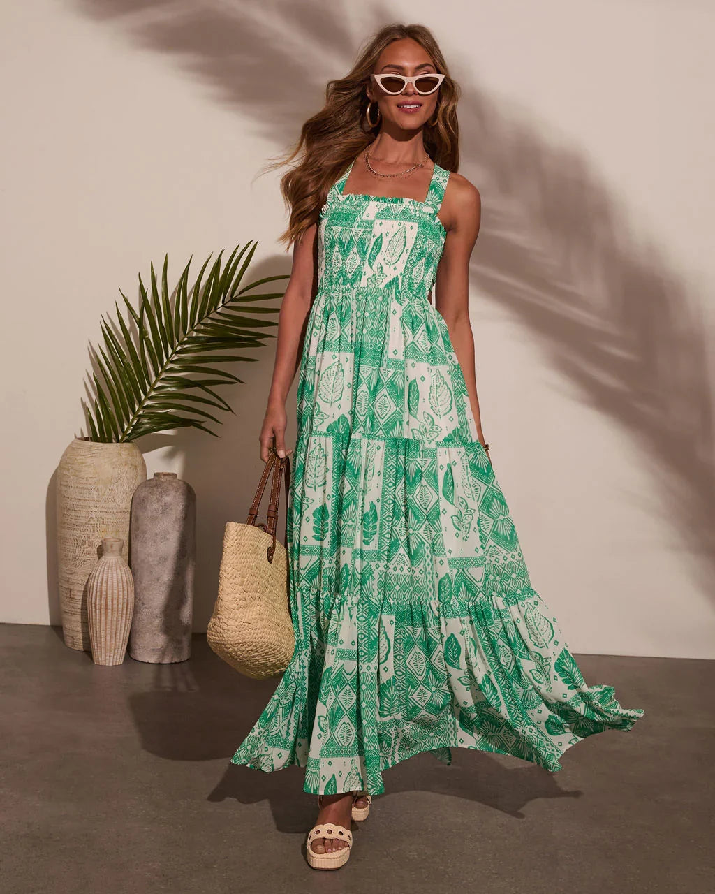 Emelia Floral Print Maxi Dress
