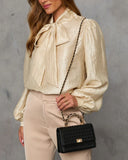 Gretta Woven Leather Crossbody Bag