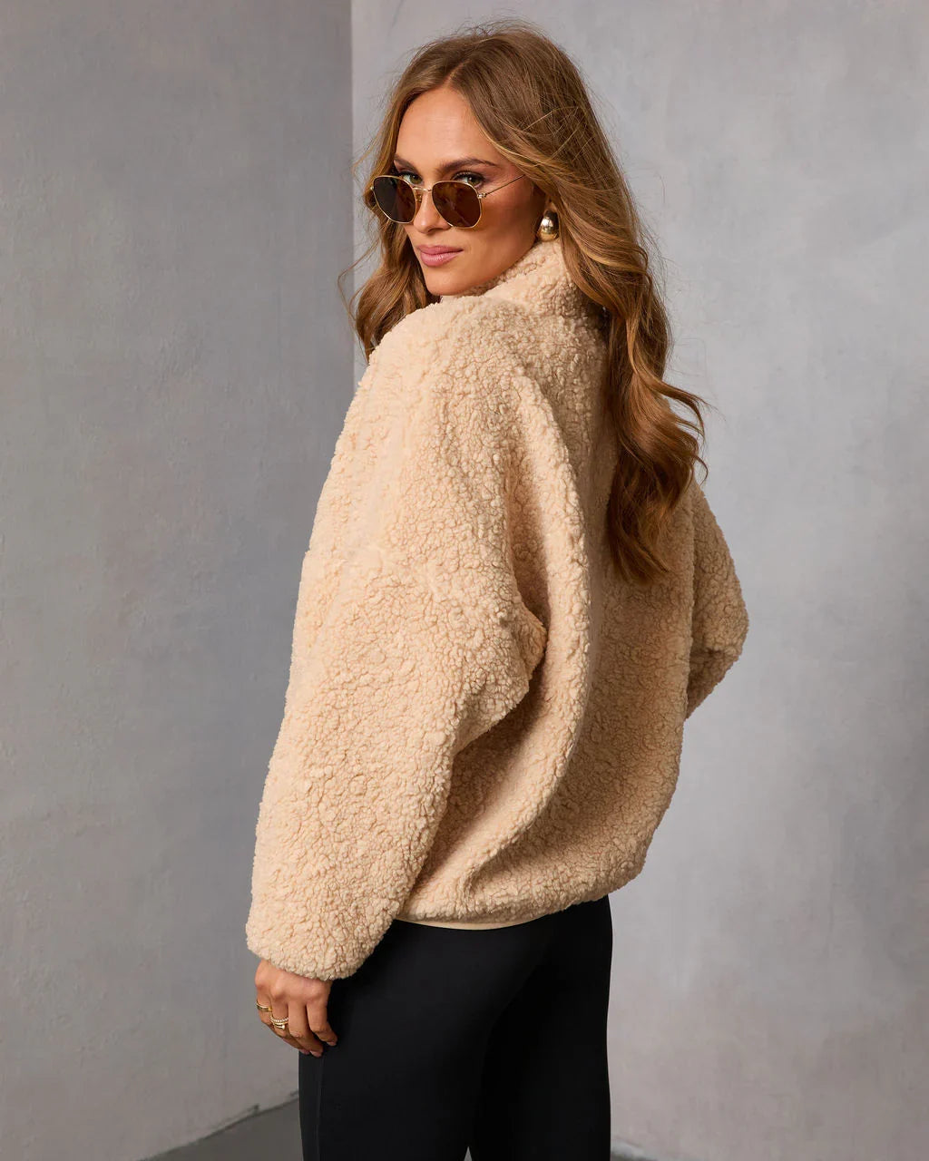 Cold Embrace Teddy Quarter Zip Sweatshirt
