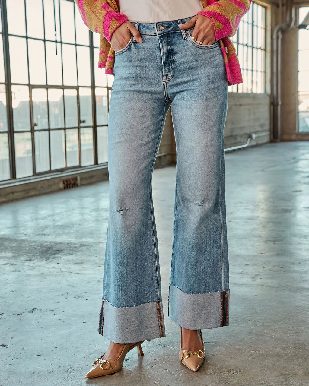 Baseline Super Stretch High Rise Flare Jeans