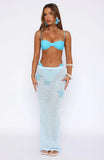 Ocean Starlet Maxi Skirt Baby Blue