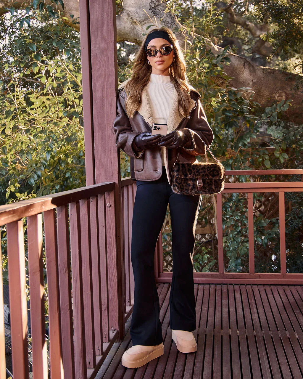 Janine Faux Fur Shoulder Bag