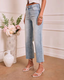 Nickolah Super Stretch Mid Rise Straight Leg Jeans
