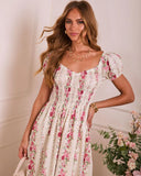 Rose Bound Floral Midi Dress