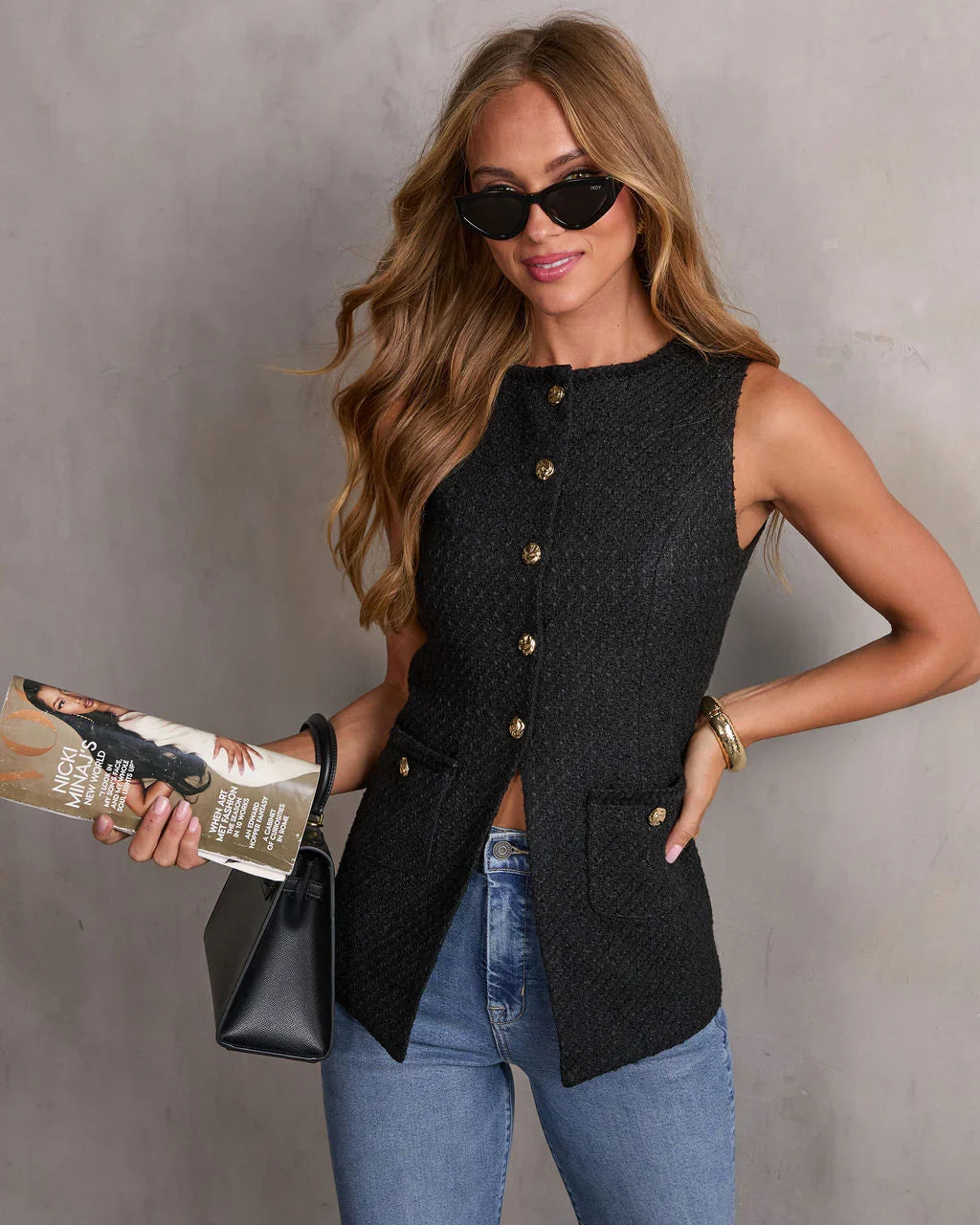 Baxley Tweed Vest Top
