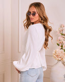 Sweet Daybreak Pleated Twist Front Top