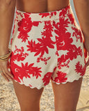 Zaydie Printed Belted Shorts
