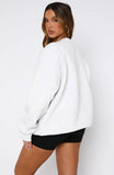 Call On You Oversized Sweater Grey Marle