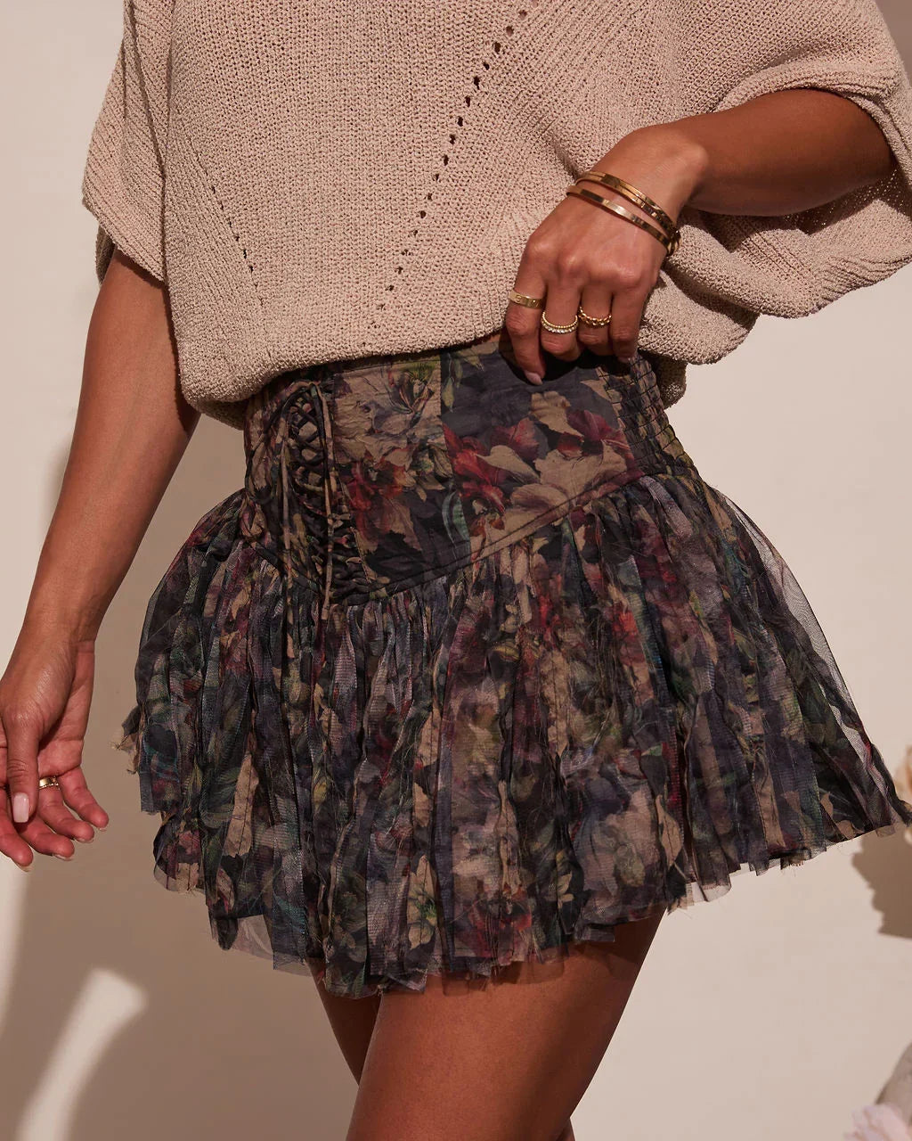Sabrinah Tulle Mini Skort