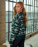 Jolly Glow Graphic Fair Isle Mock Neck Sweater