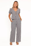 Hilda Pant Set Black Gingham
