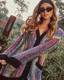Winter Trinket Knit Multi Color Cardigan