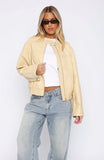 Tell Me Nothing PU Jacket Blonde