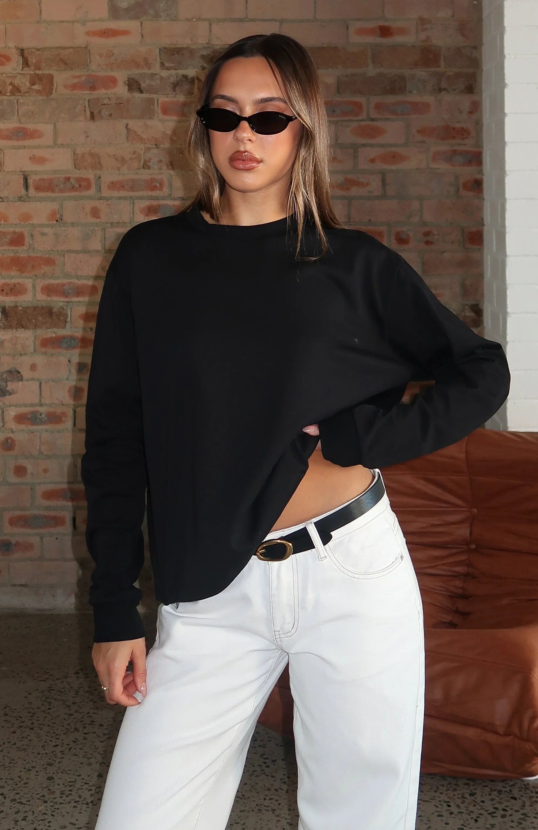 Staying Ahead Long Sleeve Tee Black