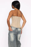 Tell Me A Secret Strapless Bustier Nude