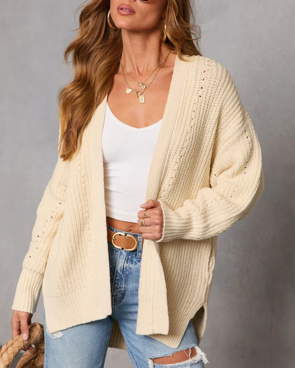 Soft Moments High Low Open Knit Cardigan