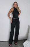 Time Passes Dress Pants Black
