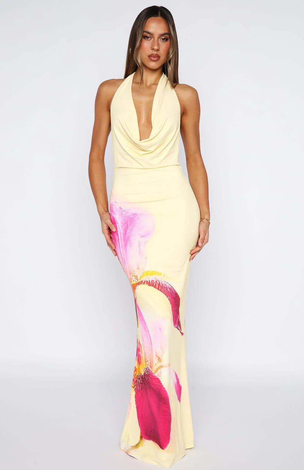 Vacation Time Maxi Dress Lemon Spritz