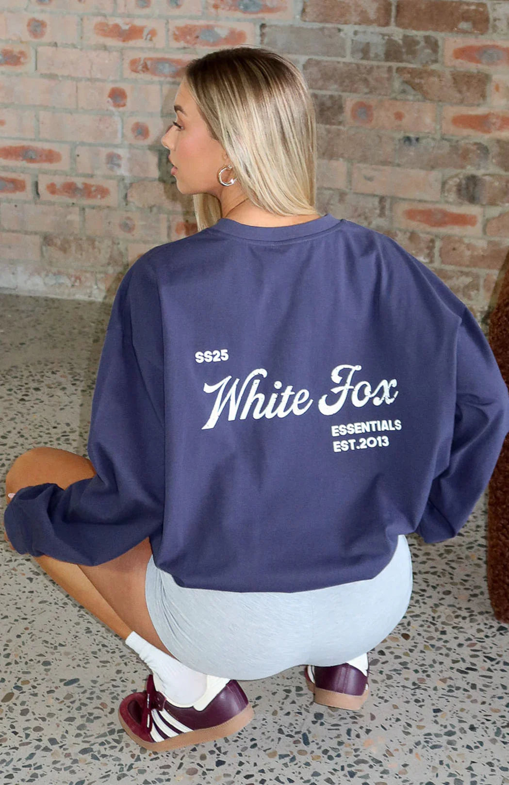 The Good Life Back Long Sleeve Tee Navy