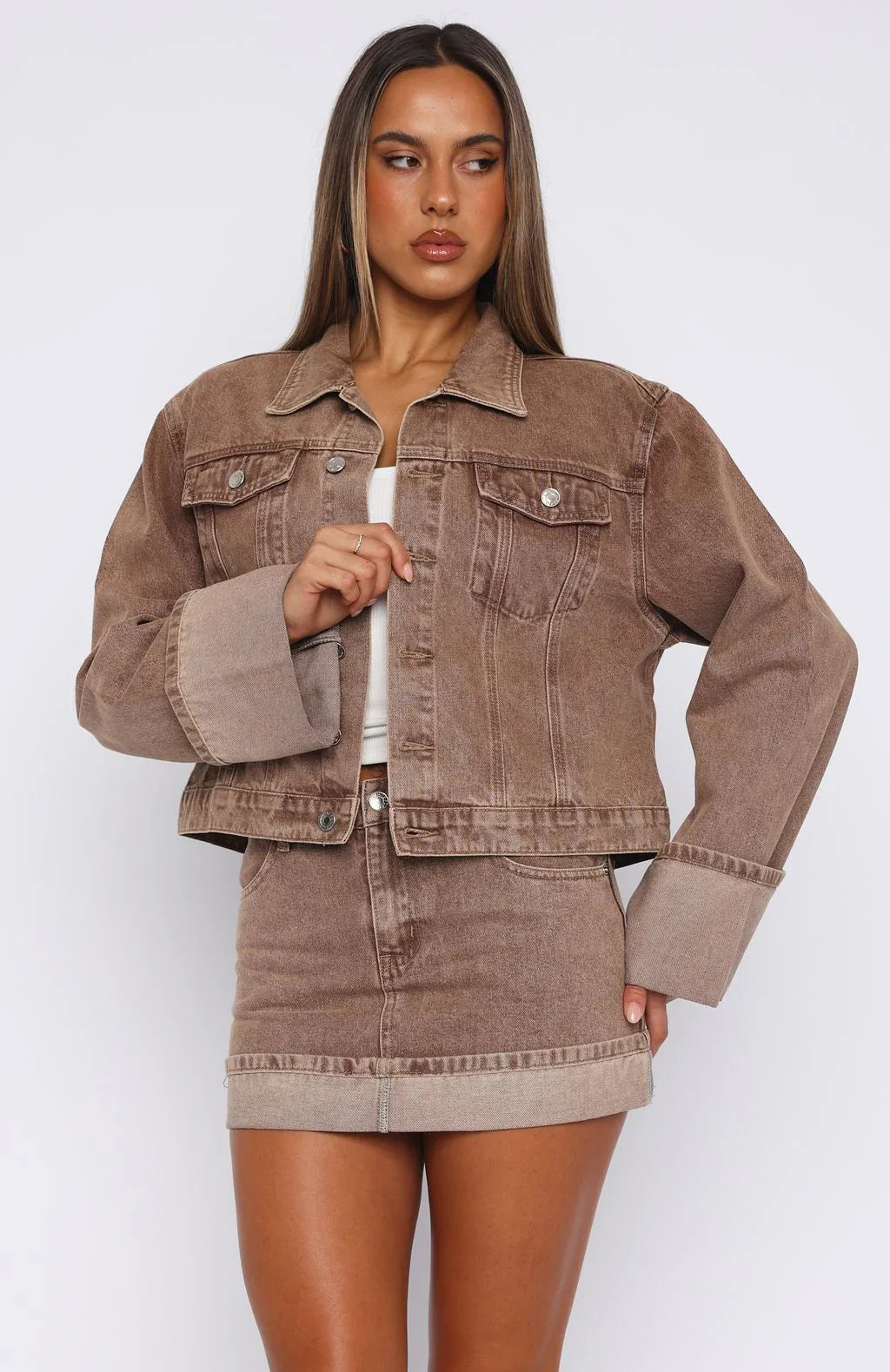 Charlotte Denim Jacket Tan Wash