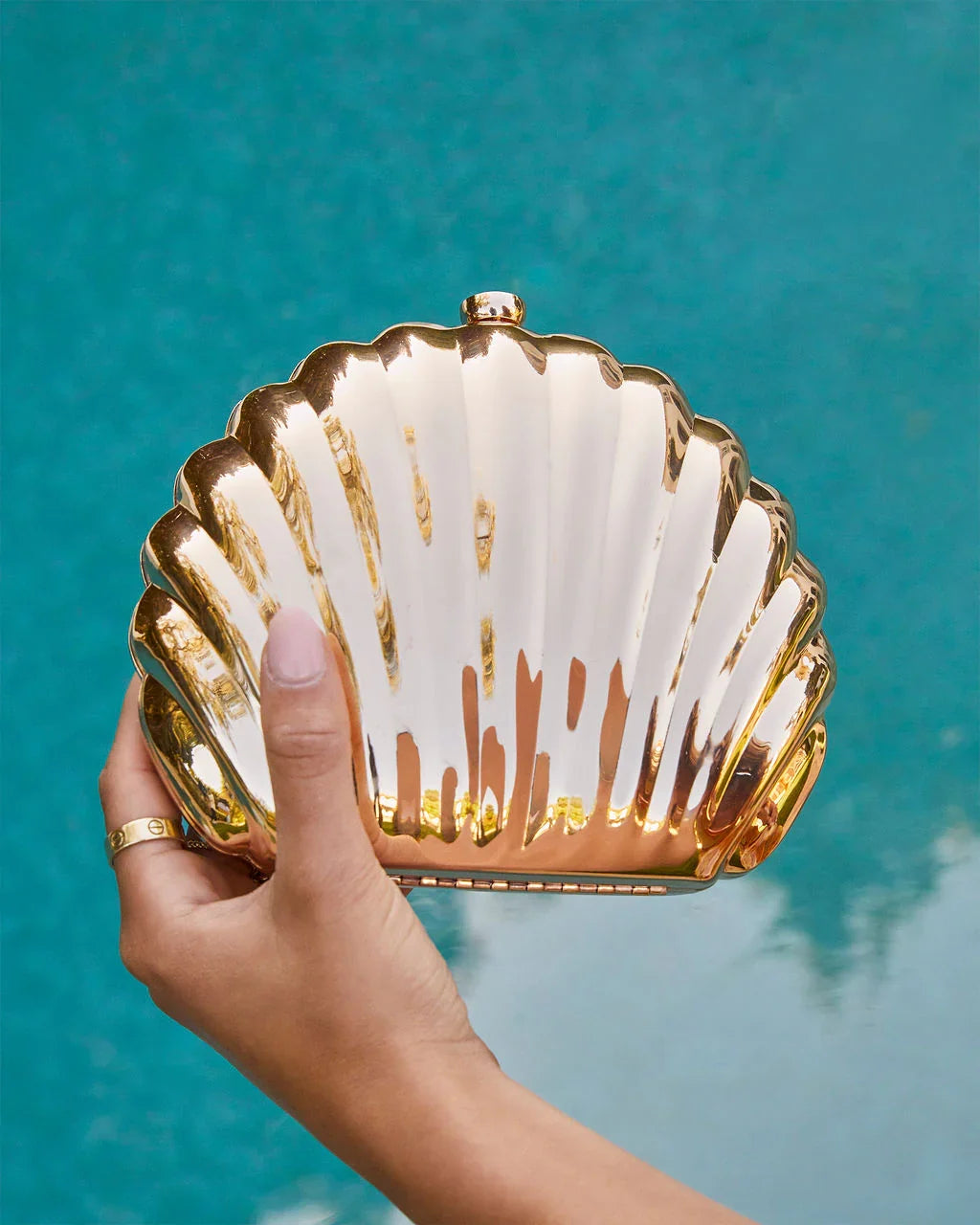 Gold Coast Shell Clutch