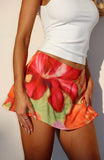 Nostalgic Dream Beaded Mini Skirt Tropical Bloom