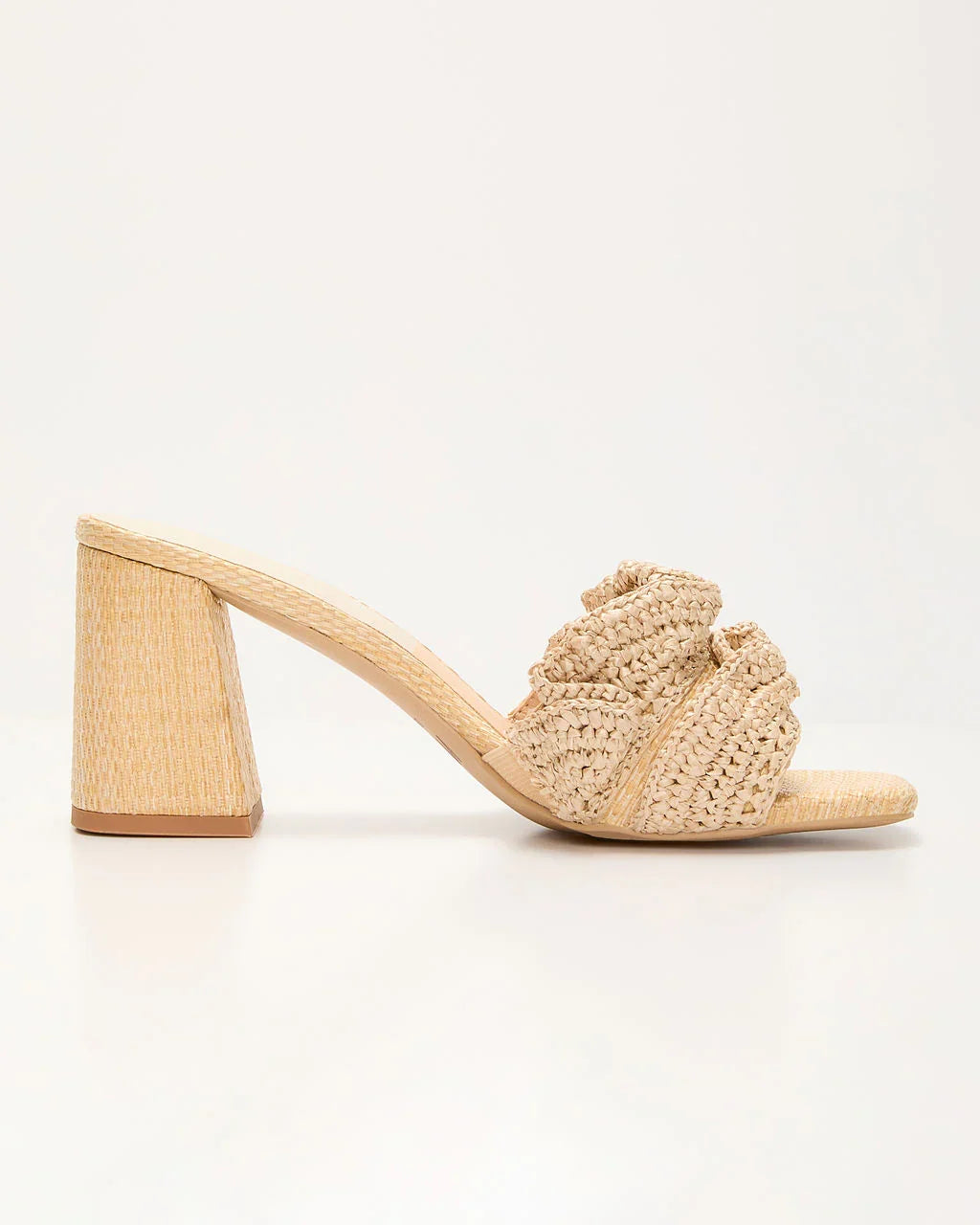 Palm Hour Crochet Gathered Detail Mules