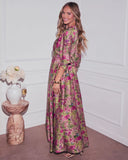 Significant Other Satin Floral Maxi Dress