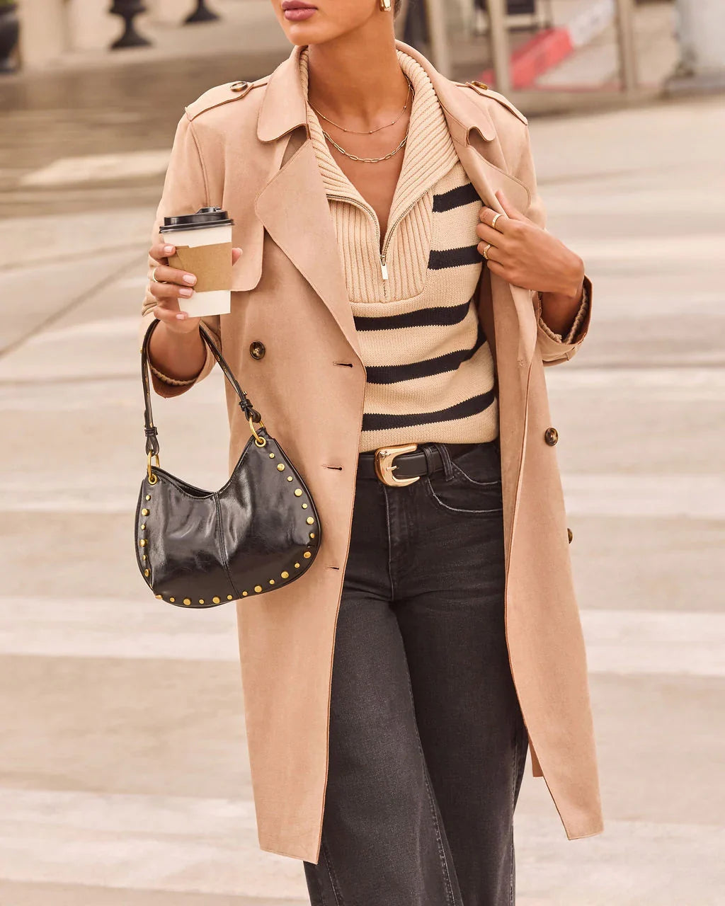 Pinecrest Suede Trench Coat