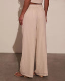 Hazel Pinstripe Wide Leg Pants