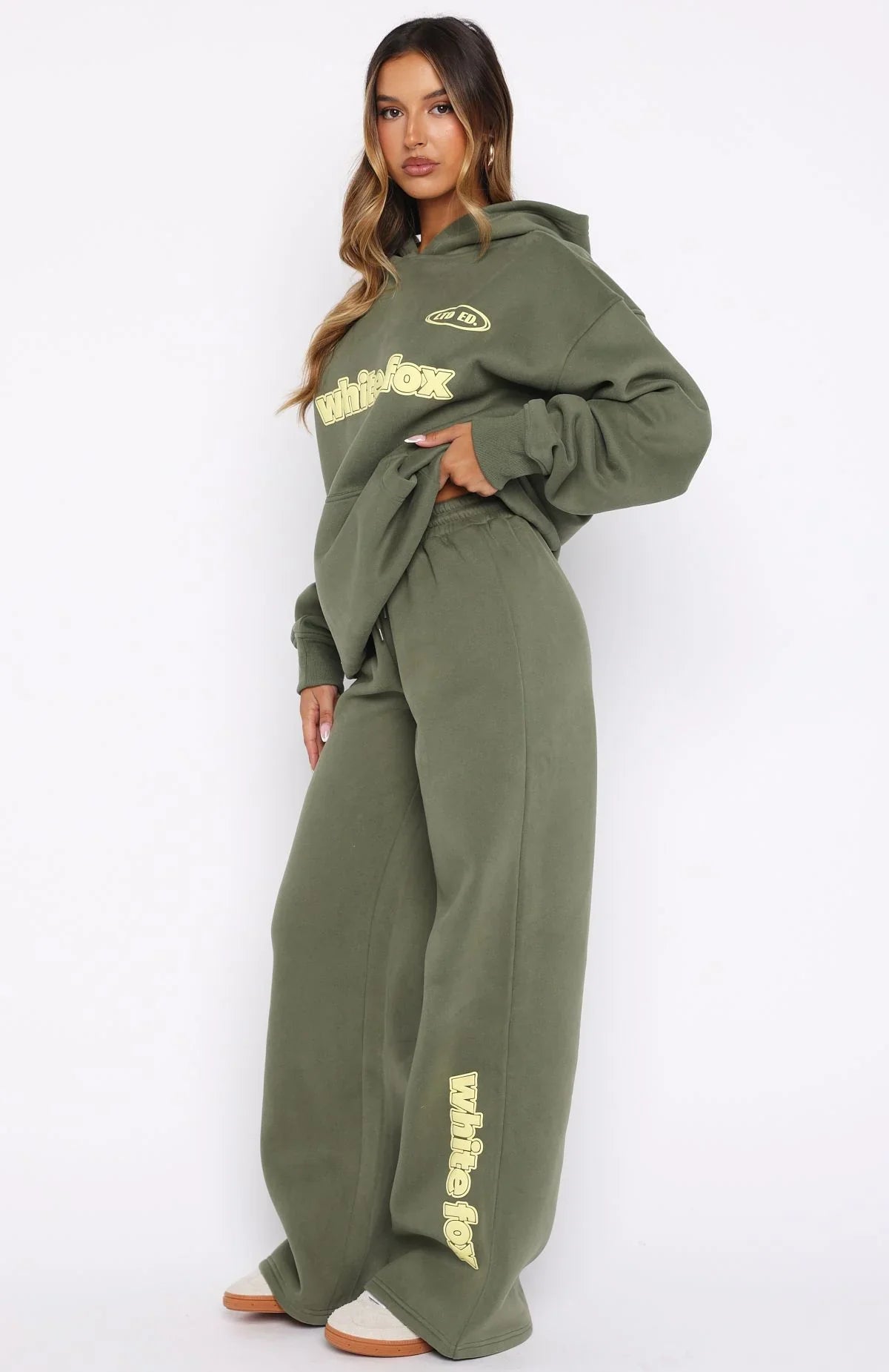 Ready To Go Wide Leg Sweatpants Khaki